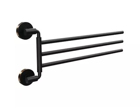 Полотенцедержатель Lord Fora тройной, поворотный, черный