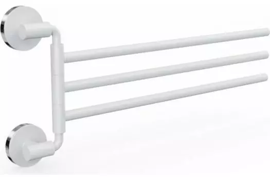 Полотенцедержатель тройной поворотный "LORD" FORA белый
