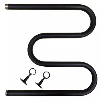 Полотенцесушитель 1" М-образный 50/50 черный матовый, крепление 2шт.