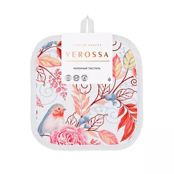 Прихватка варежка Verossa Птички розовые 20/20