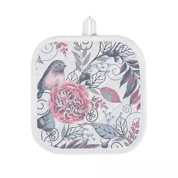 Прихватка варежка Verossa Птички серые 20/20