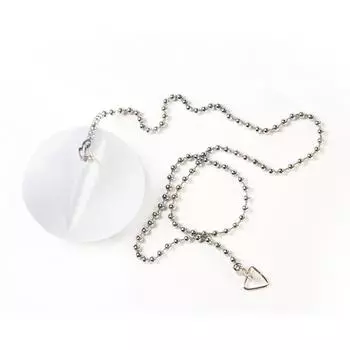 Пробка для ванны P01 с металлической цепочкой, белый