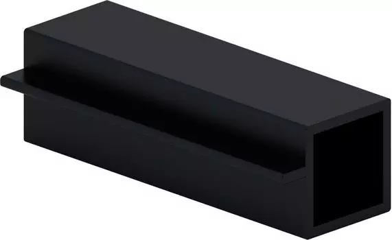 Профиль под стекло, 2000 мм черный муар