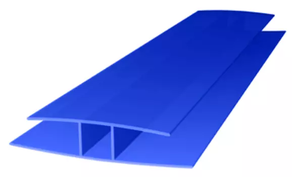 Профиль соединительный ROYALPLAST "НР" для поликарбоната 10х3000 мм, Синий