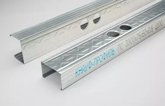 Профиль стоечный Knauf ПС 75х50 мм 3 м 0,6 мм