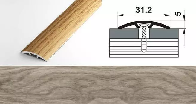 Профиль стыкоперекрывающий ламинированный ЛС 04-2.1800.4822