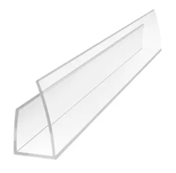 Профиль торцовый ROYALPLAST "UP" для поликарбоната 10х2100 мм, Прозрачный