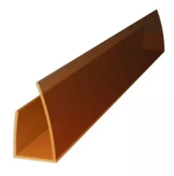 Профиль торцовый ROYALPLAST "UP" для поликарбоната 6х2100 мм, Бронза