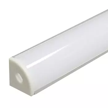 Профиль угловой с круглым экраном Feron, серебро