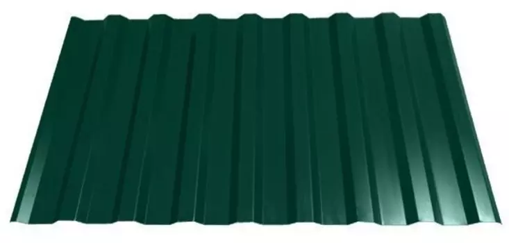 Профнастил МП-20 1,15*1,5м., тёмно-зелёный 0,35 мм. RAL6005