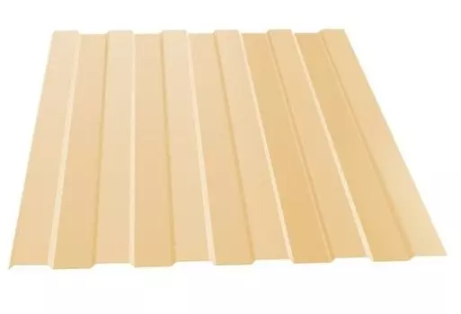 Профнастил С-8, 1,2*2м, бежевый, 0,35мм. RAL1014