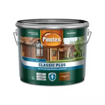 Пропитка-антисептик Pinotex Classic Plus 3 в 1 Тиковое дерево 9л