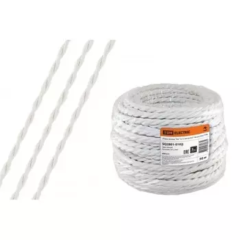 Провод Ретро "Эко" 2х2,5 TDM витой ГОСТ белый (50м)