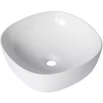 Раковина для ван. керамич. накладная квадратная белая (410*410*145мм) GT203