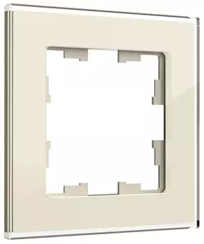 Рамка 1-местная IEK BRITE РУ-1-2-БрВа стекло ванильный