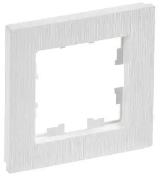 Рамка 1-местная IEK BRITE РУ-1-Бр белая/рифленая