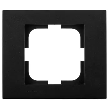 Рамка 1-местная OVIVO Grano черный металлик