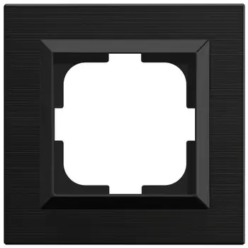 Рамка 1-местная OVIVO Quantum рифленая, черный