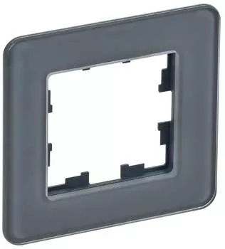 Рамка 1-местная RE IEK BRITE РУ-1-2-Бр стекло графит