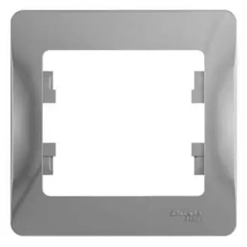 Рамка 1-постовая Schneider Electric GLOSSA алюминий