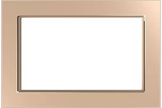 Рамка 2-местная (без перемычки), серия Катрин, GFR00-7012-02, шампань