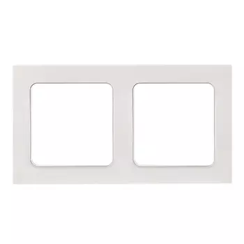 Рамка 2-местная EKF Стокгольм белая