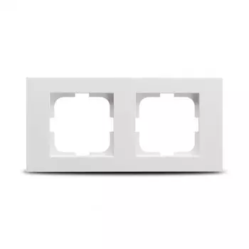 Рамка 2-местная OVIVO Grano белая
