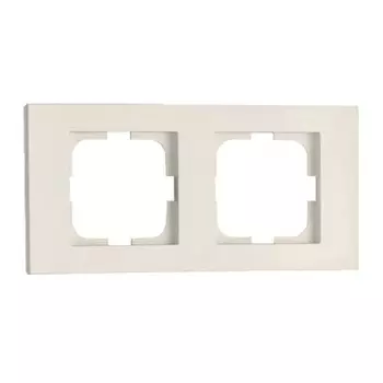 Рамка 2-местная OVIVO Grano кремовая