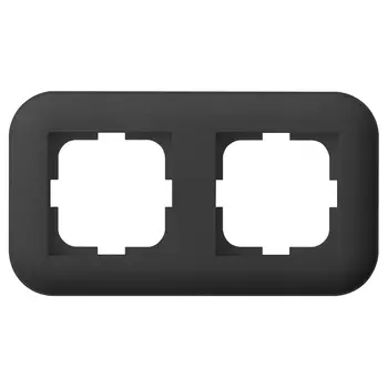 Рамка 2-местная OVIVO Loft черный металлик