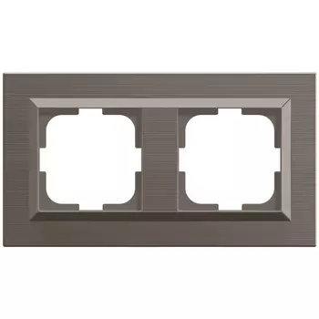 Рамка 2-местная OVIVO Quantum рифленая, медь