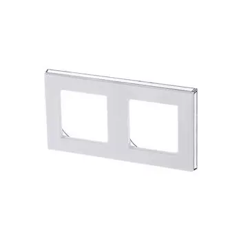 Рамка 2-постовая ABB Levit белый/ дымчатый черный 2CHH015020A6062