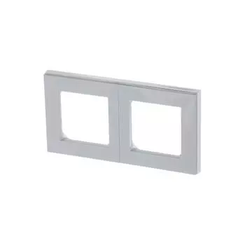 Рамка 2-постовая ABB Levit серый/белый 2CHH015020A6016