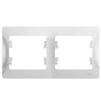 Рамка 2-постовая Schneider Electric GLOSSA горизонтальная, белый