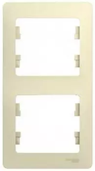 Рамка 2-постовая Schneider Electric GLOSSA вертикальная, бежевый