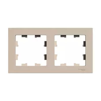 Рамка 2-постовая Systeme Electric Atlasdesign песочный