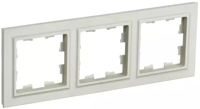 Рамка 3-местная IEK BRITE РУ-3-БрКр бежевая