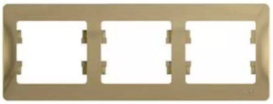 Рамка 3-постовая Schneider Electric GLOSSA горизонтальная, титан