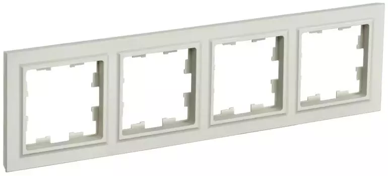 Рамка 4-местная IEK BRITE РУ-4-БрКр бежевая