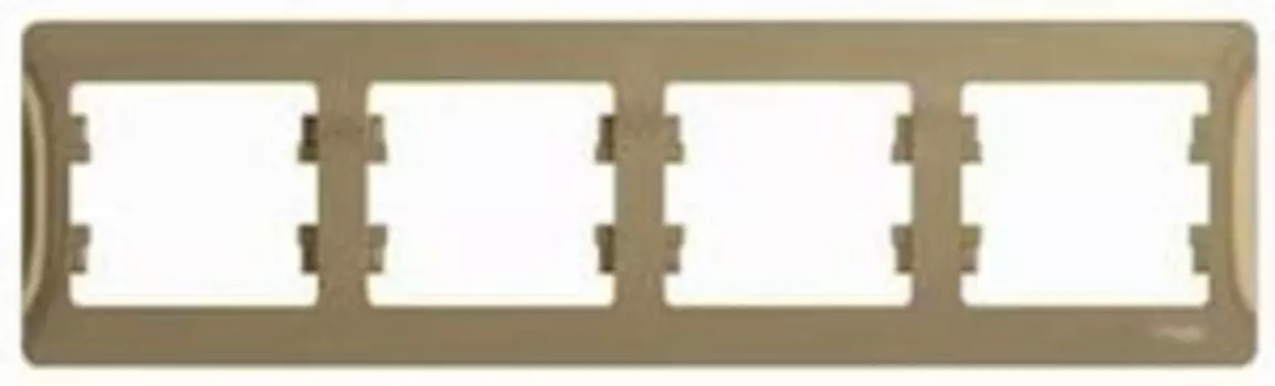 Рамка 4-постовая Schneider Electric GLOSSA горизонтальная, титан
