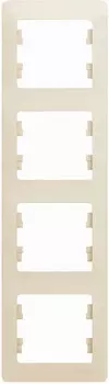 Рамка 4-постовая Schneider Electric GLOSSA вертикальная, бежевый