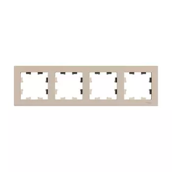 Рамка 4-постовая Systeme Electric Atlasdesign универсальная, песочный