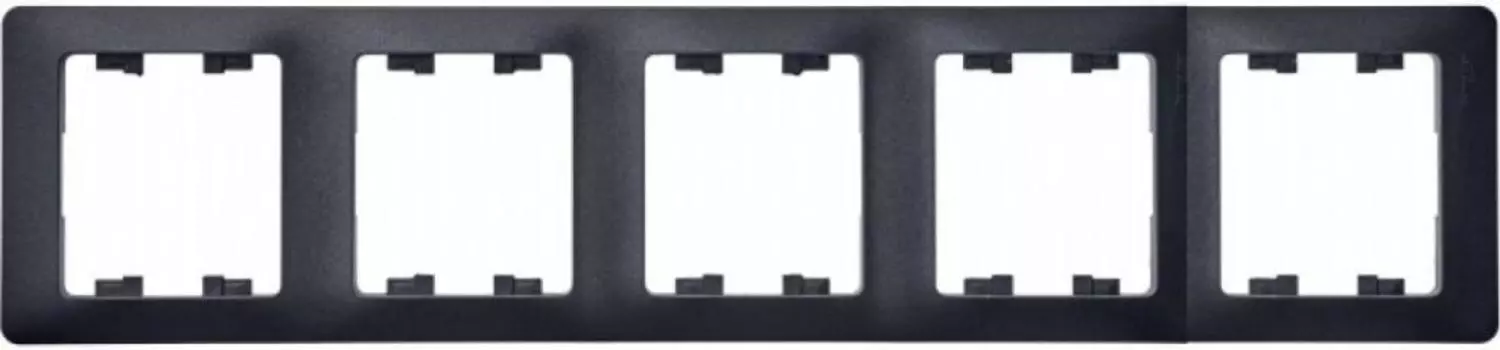 Рамка 5-постовая Schneider Electric GLOSSA горизонтальная, антрацит