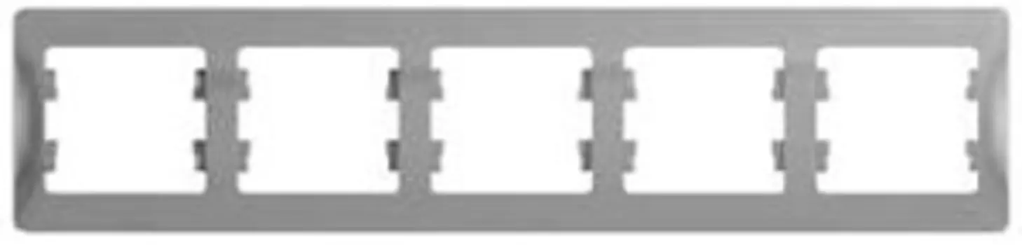 Рамка 5-постовая Schneider Electric GLOSSA горизонтальная, алюминий