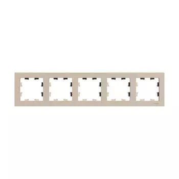 Рамка 5-постовая Systeme Electric Atlasdesign универсальная, песочный