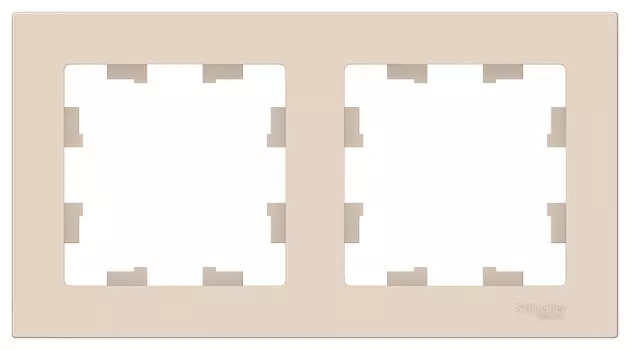 Рамка ATLASDESIGN 2-постовая, универсальная, бежевый