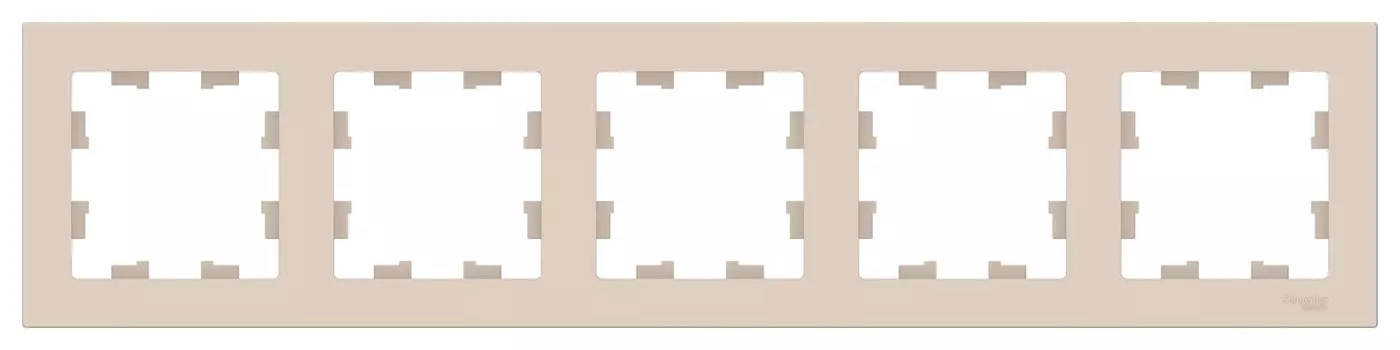 Рамка ATLASDESIGN 5-постовая, универсальная, бежевый