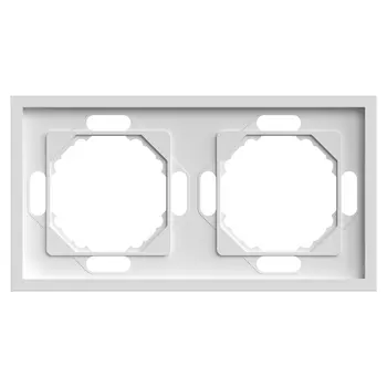 Рамка Эмили 2-местная, PFR00-5002-01, белый фарфор
