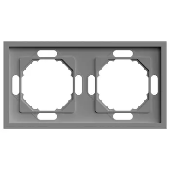 Рамка Эмили 2-местная, PFR00-5002-10, платиново-серый