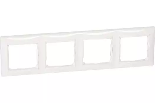 Рамка Legrand Valena 4-постовая горизонтальная, белая