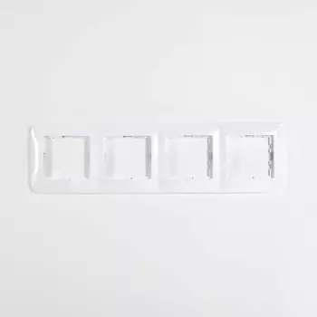 Рамка Lezard Karina Life 4-местная горизонтальная, цвет белый